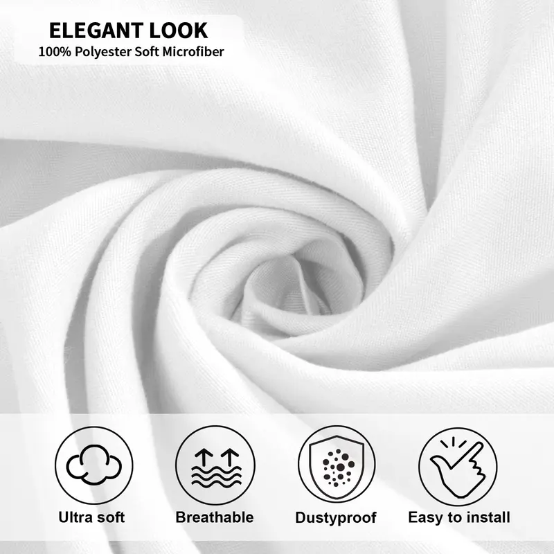 Easy-Going Ruffled Bed Skirt – Soft Washable Bed Decor with Adjustable Elastic Belt