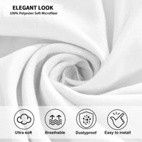 Easy-Going Ruffled Bed Skirt – Soft Washable Bed Decor with Adjustable Elastic Belt