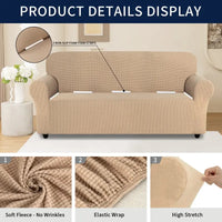 Sofa cover made of waterproof elastane material.