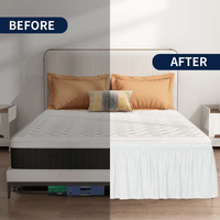 Easy-Going Ruffled Bed Skirt – Soft Washable Bed Decor with Adjustable Elastic Belt